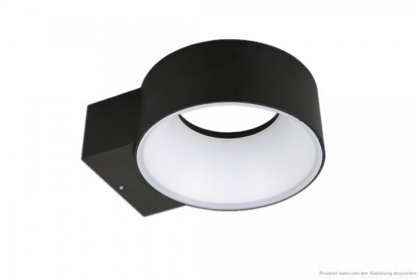 LED Wandleuchte - 8 Watt - schaltbar - 3000 Kelvin - U:150lm D:450lm - schwarz